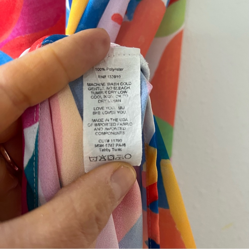 SMYM | Trixie Tunic Dress in Rainbow Pop Colorful Abstract | M - Picture 5 of 5
